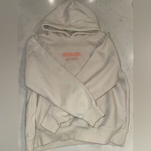 Cotton On Cream Hoodie with Pink Text